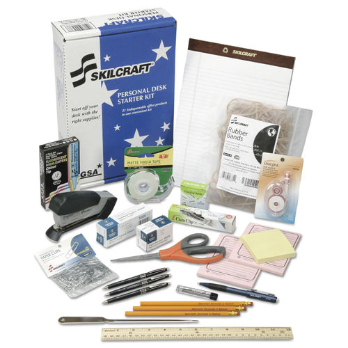 SKILCRAFT Office Supply Kit NSN4936006 w/ GSA Pricing, 21 Items