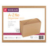 SMD70121 - Indexed Expanding Kraft Files, 21 Sections, Elastic Cord Closure, 1/21-Cut Tabs, Letter Size, Kraft