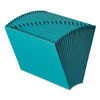 SMD70717 - Heavy-Duty Indexed Expanding Open Top Color Files, 21 Sections, 1/21-Cut Tabs, Letter Size, Teal