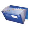 SMD70876 - Expanding File With Color Tab Inserts, 9" Expansion, 12 Sections, Elastic Cord Closure, 1/12-Cut Tabs, Letter Size, Blue