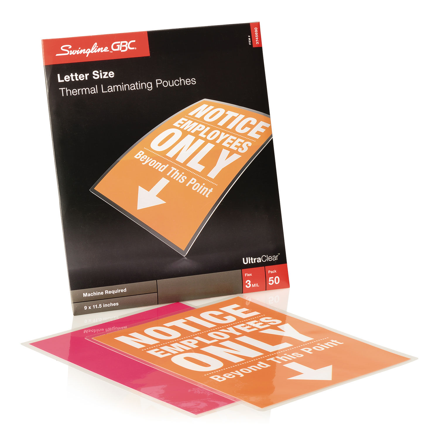 Universal Laminating Pouches, 3 mil, 9 x 11.5, Clear, 100/Box