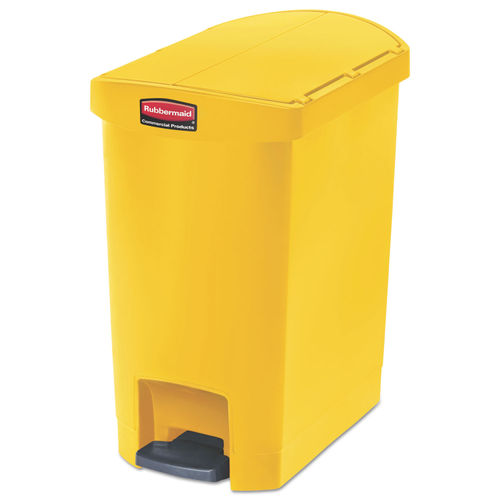 Rubbermaid Slim Jim Resin Step-On Container Front Step Style 13 Gal Red