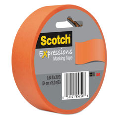 Scotch Expressions Masking Tape, 3 Core, 0.94 x 20 yds, Red, Green, Yellow, 3 Rolls/Pack