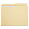 UNV16112 - Double-Ply Top Tab Manila File Folders, 1/2-Cut Tabs: Assorted, Letter Size, 0.75" Expansion, Manila, 100/Box