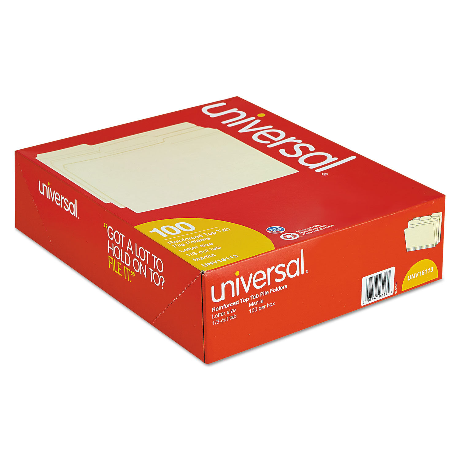 File　Tab　Manila　Universal®　by　Folders　Top　Double-Ply　UNV16113