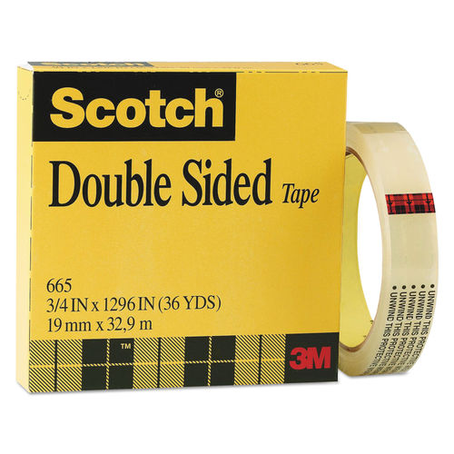 Scotch Double Sided Tape, 0.5 in. x 500 in., 6 Tape Rolls With