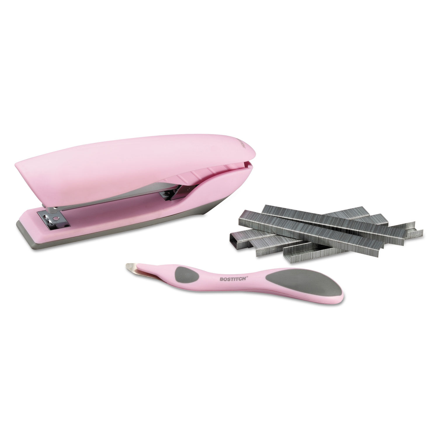 InCourage Spring-Powered Desktop Stapler, 20 Sheets, Pink