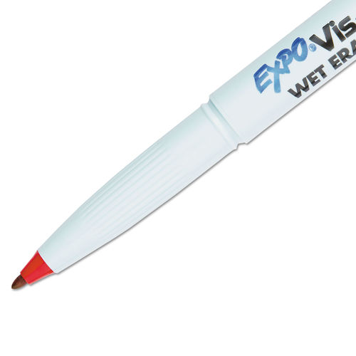 Expo Vis-a-Vis Wet Erase Markers, Fine Point, Assorted, 8/Pack