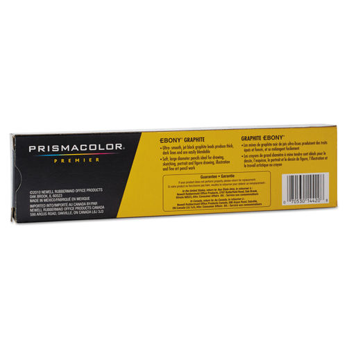 Prismacolor Ebony Graphite Sketch Drawing Pencil 14420 Black Pack of 12