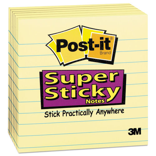 Post it Super Sticky Notes 4 in x 6 in 5 Pads 90 SheetsPad 2x the