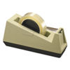 MMMC25 - Heavy-Duty Weighted Desktop Tape Dispenser, 3" Core, Plastic, Putty/Brown