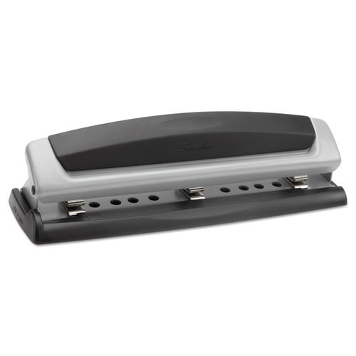 Swingline Desktop 2- 3 Hole Puncher, 10 Sheet Punch Capacity, Black and  Silver (74037) 