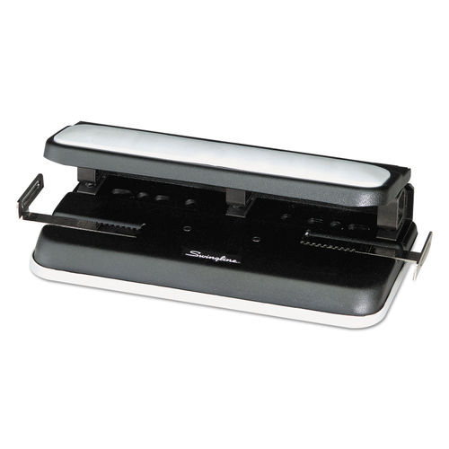 40-Sheet Heavy-Duty High-Capacity Two-Hole Punch, 9/32 Holes, Padded  Handle, Black - Supply Solutions