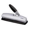 SWI74030 - 20-Sheet LightTouch Desktop Two- to Seven-Hole Punch, 9/32" Holes, Silver/Black