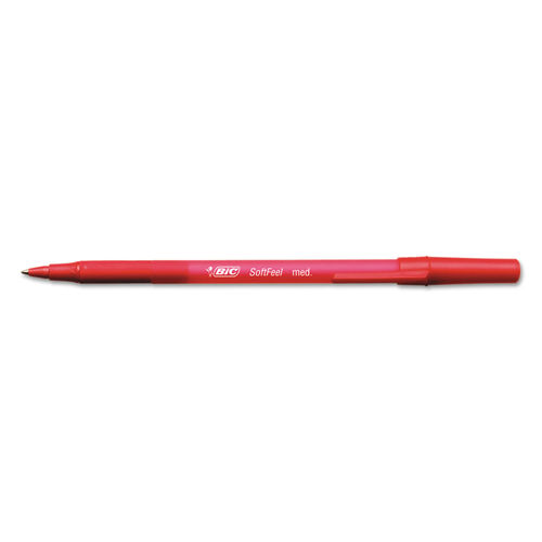 BIC Soft Feel Stick Ballpoint Pen, Medium 1mm, Black Ink/Barrel