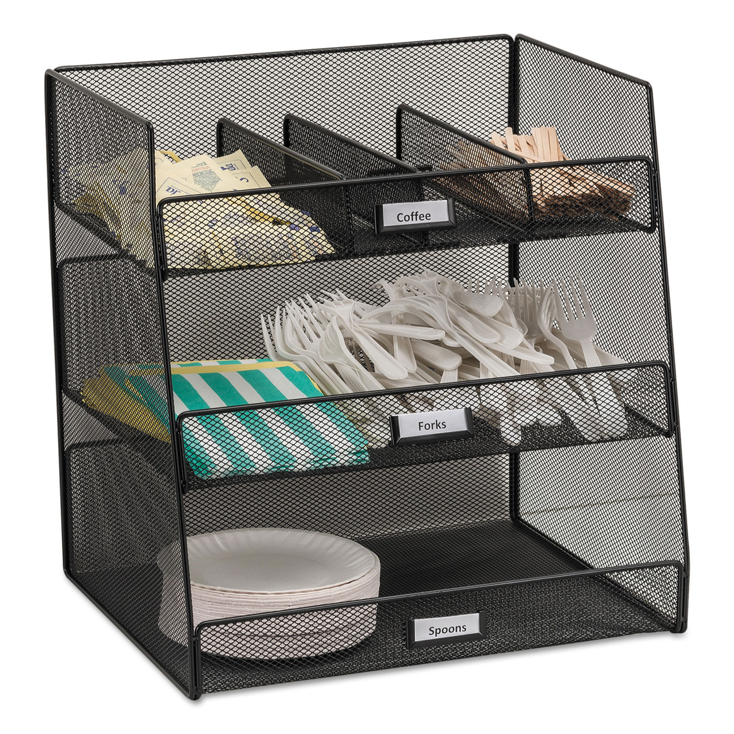 Onyx Breakroom Organizers by Safco® SAF3293BL | OnTimeSupplies.com