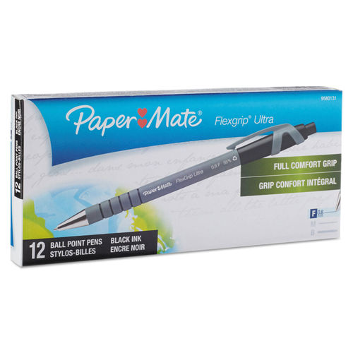 Paper Mate Flexgrip Ultra Recycled Pens - Medium Pen Point - Blue