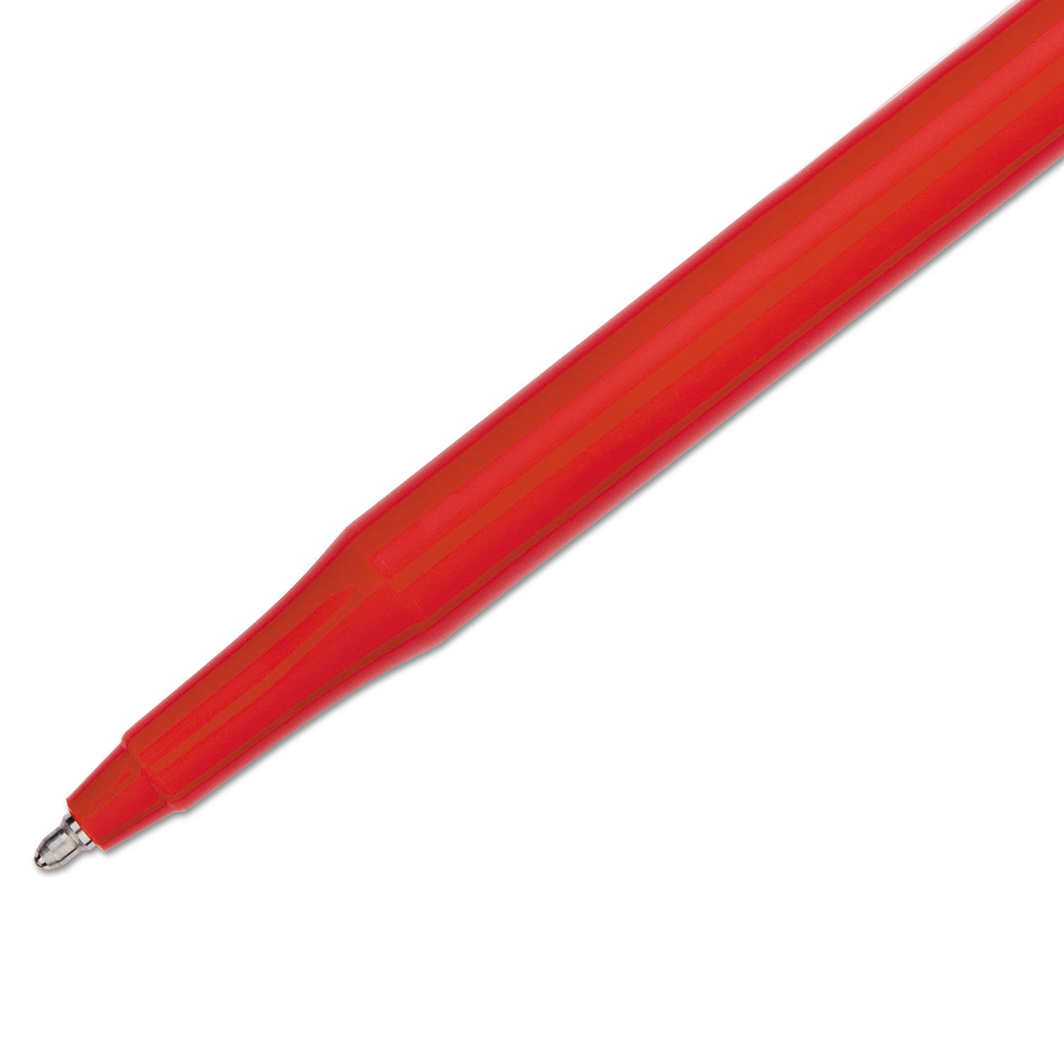 Paper Mate Eraser Mate Stick Ballpoint Pen, Medium 1mm, Red Ink/Barrel, Dozen