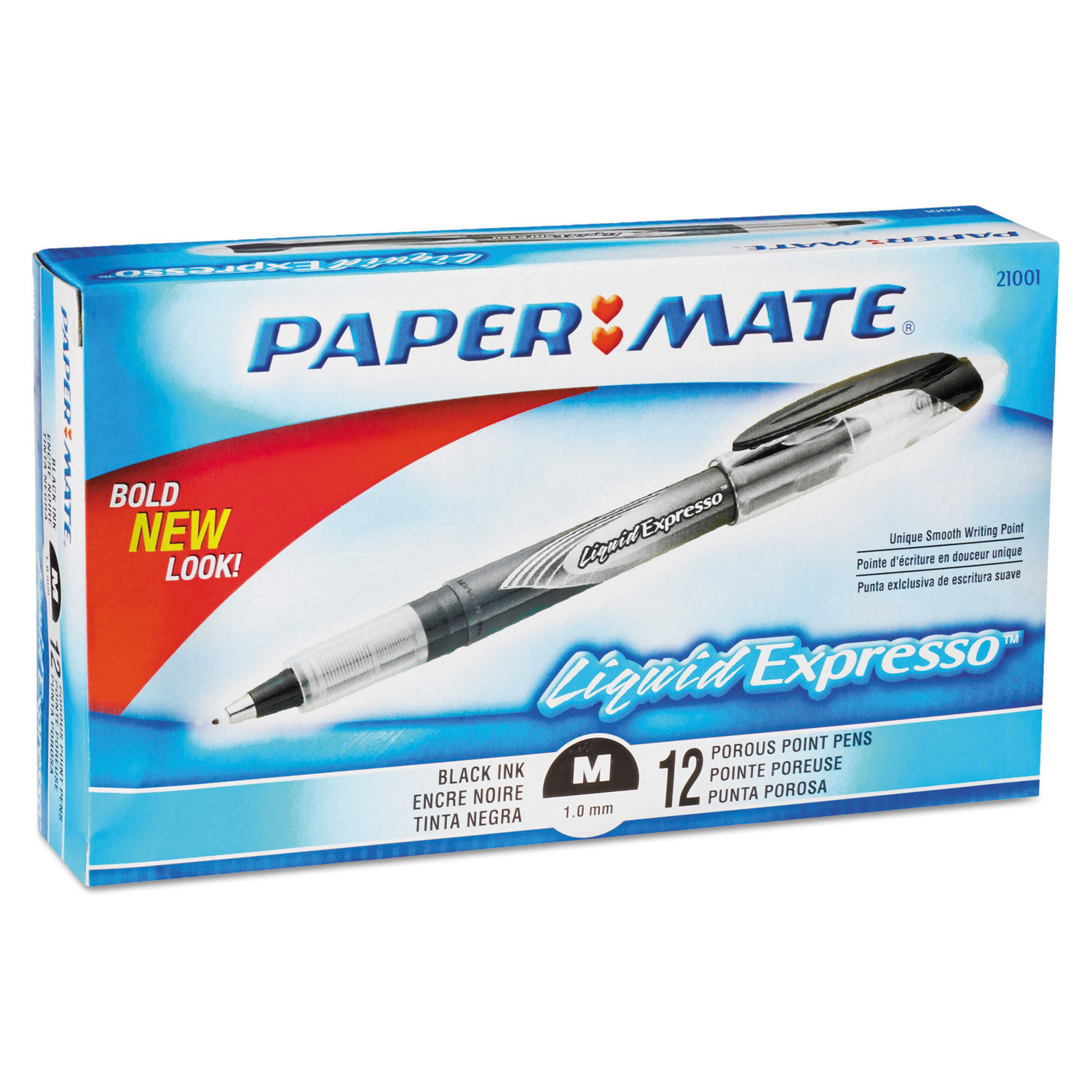 Office Depot Brand Felt Tip Porous Pens Medium Point 1.0 mm Black