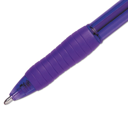 Retractable Profile Ballpoint Pens Colorful Assorted Ink,Bold 1.4