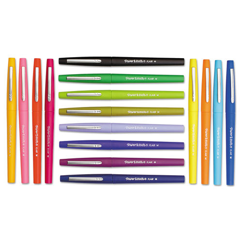 Paper Mate Point Guard Flair Needle Tip Stick Pen - Green Ink (0.7