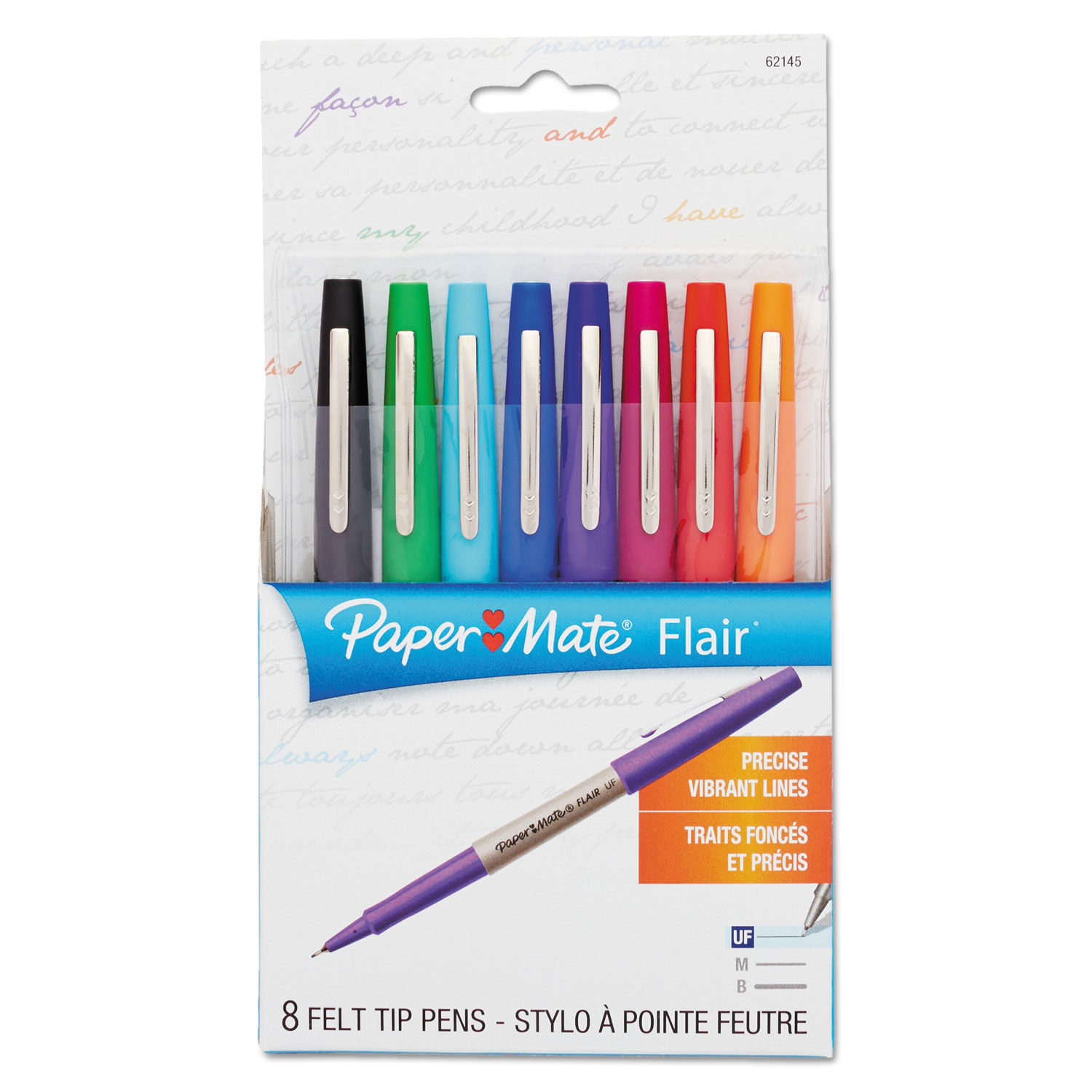 Flair Porous Point Stick Free-Flowing Liquid Pen- Black Ink- Ultra