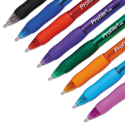 Paper Mate Profile Retractable Ballpoint Pens, 1.4 mm Bold Point, Black, 8  Count 