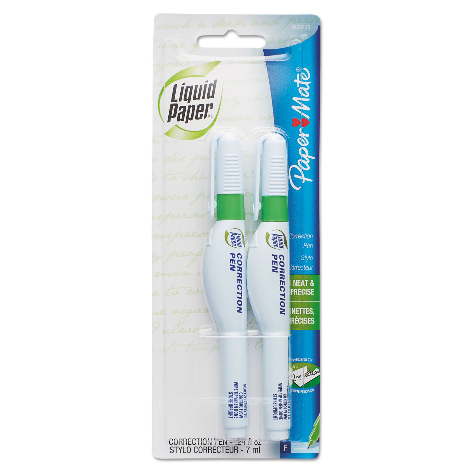 Paper Mate Liquid Paper Correction White Out Pens 24 Pens Full Box