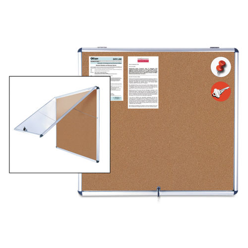 SlimLine Enclosed Cork Bulletin Board by MasterVision® BVCVT380101150
