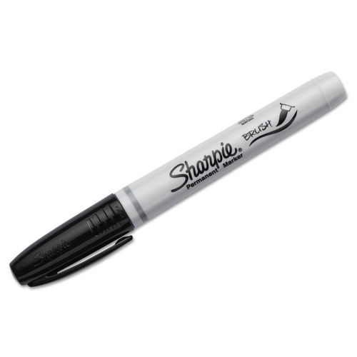 Sharpie Permanent Markers, Brush Tip, Assorted, 12 Pack