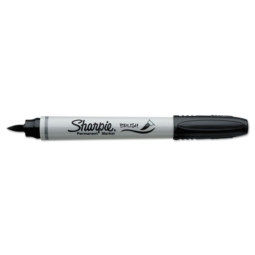 SHARPIE Permanent Markers, Brush Tip, Assorted, 12 Pack