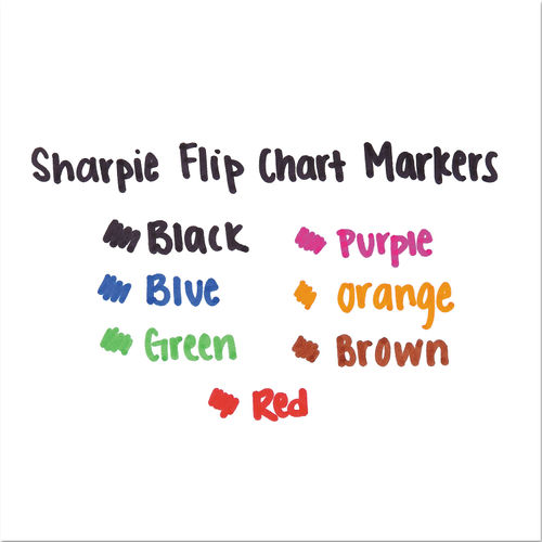 Office Depot Easel Pad Flip Chart Markers Bullet Tip Assorted Colors 8 PACK