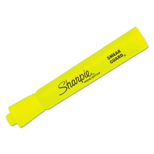 Pocket Style Highlighters, Fluorescent Yellow Ink, Chisel Tip, Yellow  Barrel, Dozen