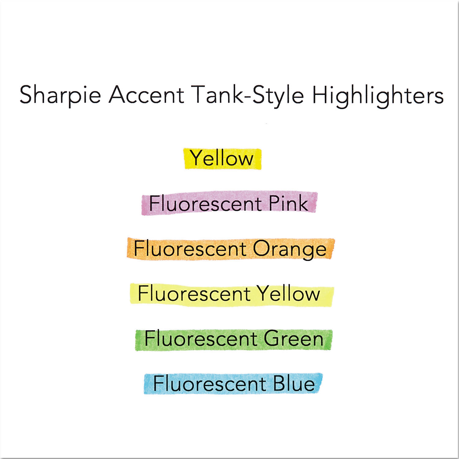 Tank Style Highlighters with Open-Stock Box by Sharpie® SAN25053 