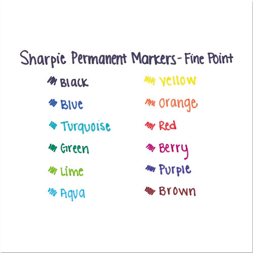 Sharpie Permanent Marker, Ultra-Fine, Blue Ink, Lot of 12