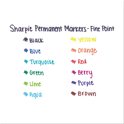 Sharpie Permanent Marker, Extra Fine Point, Black - 12 extra fine point markers