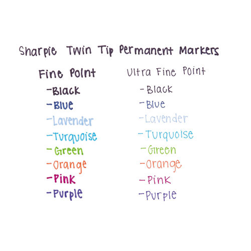 Sharpie Twin Tip Permanent Marker, Black