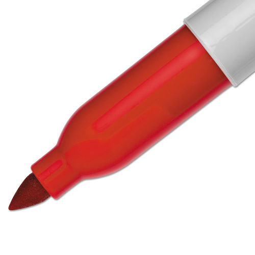 Sharpie Super Permanent Markers Fine Point Red Dozen