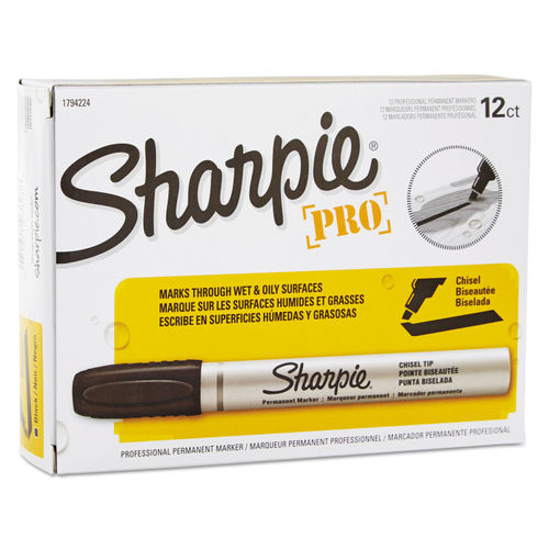 Sharpie Pro Permanent Marker - Black, Chisel Tip