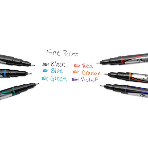 Sharpie Fine Point Pens Fine Point Black Barrels Blue Ink Pack Of 12 -  Office Depot