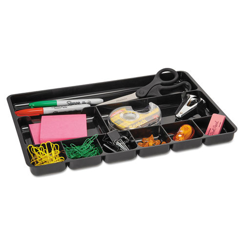 Rubbermaid Extra Deep Desk Drawer Director Tray Plastic Black