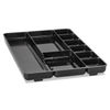 RUB45706 - Regeneration Nine-Section Drawer Organizer, 14 x 9.13 x 1.13, Plastic, Black