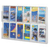 SAF5604CL - Reveal Clear Literature Displays, 12 Compartments, 30w x 2d x 20.25h, Clear
