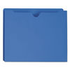 SMD75562 - Colored File Jackets with Reinforced Double-Ply Tab, Straight Tab, Letter Size, Blue, 50/Box
