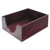 CVR08213 - Double-Deep Hardwood Stackable Desk Trays, 1 Section, Letter Size Files, 10.13" x 12.63" x 5", Mahogany