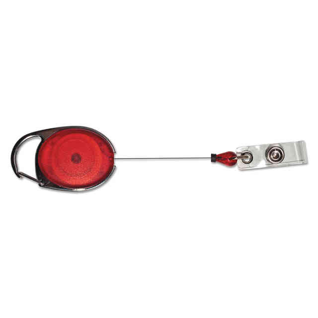 Advantus Carabiner-Style Retractable ID Card Reel 30 Extension Assorted 20/Pack