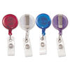 AVT75464 - Translucent Retractable ID Card Reel, 30" Extension, Assorted Colors, 4/Pack