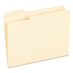 UNV12213 - Interior File Folders, 1/3-Cut Tabs: Assorted, Letter Size, 9.5-pt Manila, 100/Box