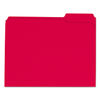 UNV16163 - Reinforced Top-Tab File Folders, 1/3-Cut Tabs: Assorted, Letter Size, 1" Expansion, Red, 100/Box