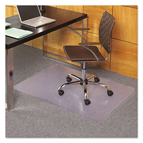 ES Robbins EverLife Chair Mat for Flat Pile Carpet, 36x 48 with Lip, Clear